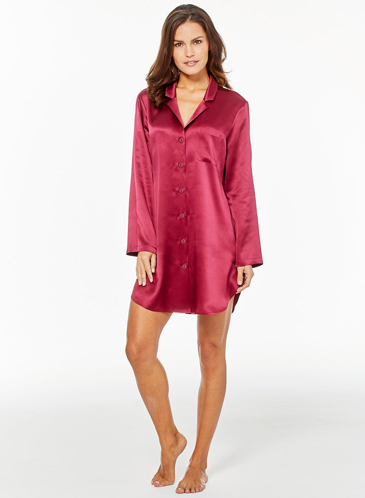 Sleepshirt Nachthemd Stella aus reiner Seide