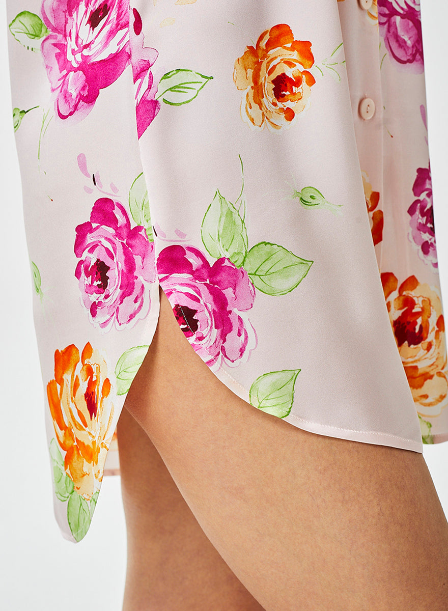 Sleepshirt Nachthemd Stella aus reiner Seide